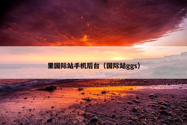 里国际站手机后台（国际站ggs）