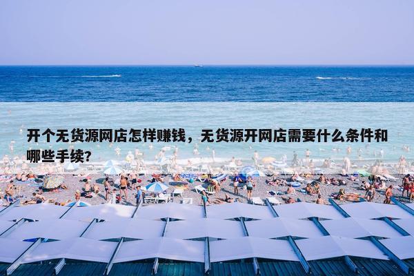 开个无货源网店怎样赚钱，无货源开网店需要什么条件和哪些手续?