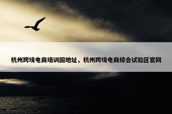 杭州跨境电商培训园地址，杭州跨境电商综合试验区官网
