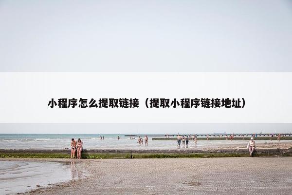 小程序怎么提取链接（提取小程序链接地址）