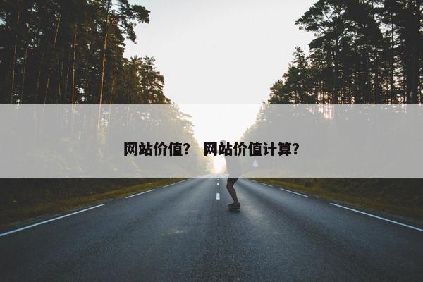 网站价值？ 网站价值计算？