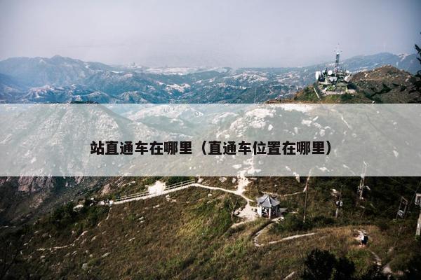 站直通车在哪里（直通车位置在哪里）