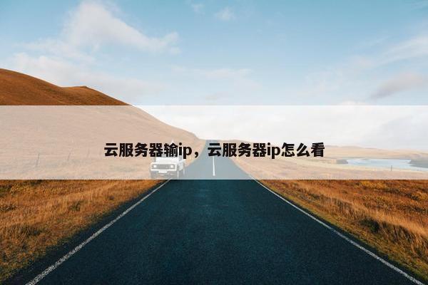 云服务器输ip，云服务器ip怎么看