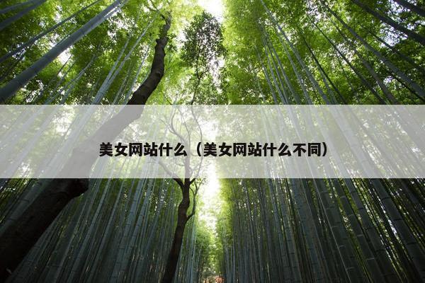 美女网站什么（美女网站什么不同）