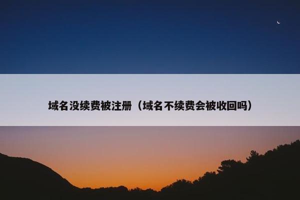 域名没续费被注册（域名不续费会被收回吗）
