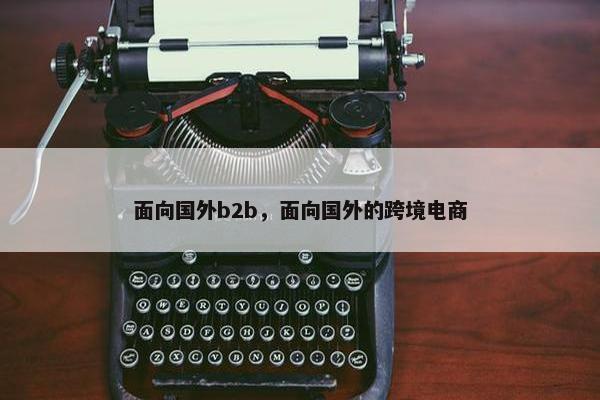 面向国外b2b，面向国外的跨境电商