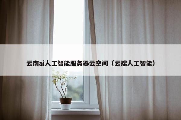 云南ai人工智能服务器云空间（云端人工智能）