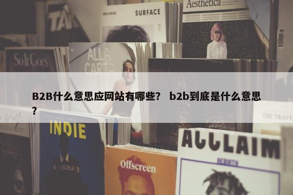 B2B什么意思应网站有哪些？ b2b到底是什么意思？