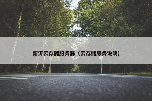 新沂云存储服务器（云存储服务说明）