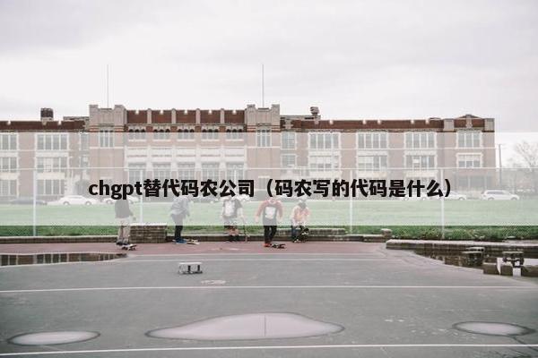 chgpt替代码农公司（码农写的代码是什么）