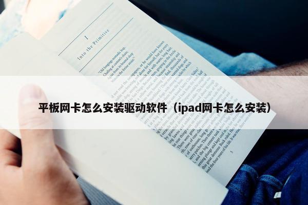 平板网卡怎么安装驱动软件（ipad网卡怎么安装）