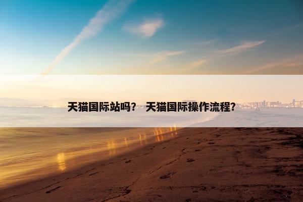 天猫国际站吗？ 天猫国际操作流程？
