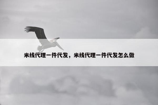 米线代理一件代发，米线代理一件代发怎么做