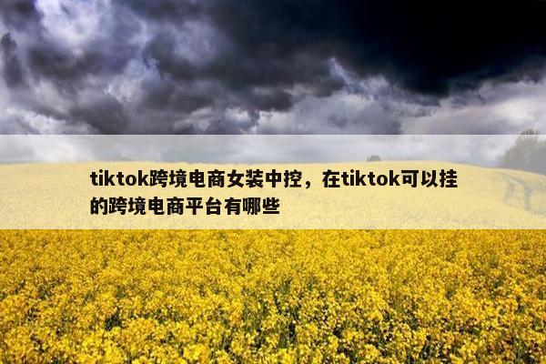 tiktok跨境电商女装中控，在tiktok可以挂的跨境电商平台有哪些