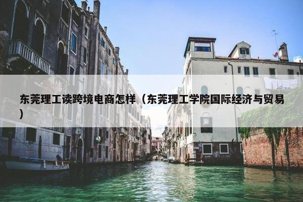 东莞理工读跨境电商怎样（东莞理工学院国际经济与贸易）