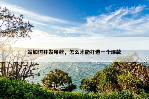 站如何开发爆款，怎么才能打造一个爆款