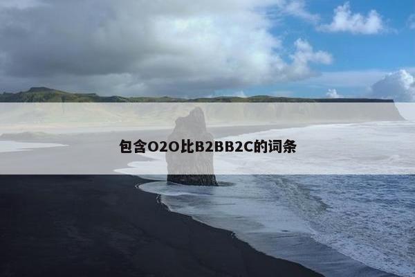 包含O2O比B2BB2C的词条