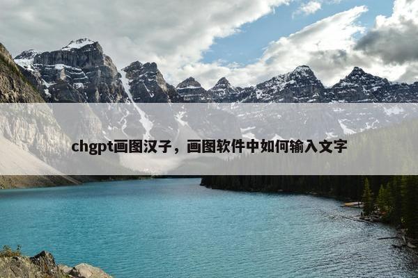 chgpt画图汉子，画图软件中如何输入文字