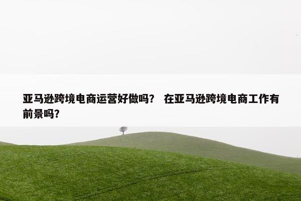 亚马逊跨境电商运营好做吗？ 在亚马逊跨境电商工作有前景吗？
