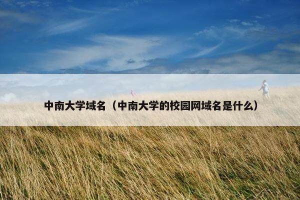中南大学域名（中南大学的校园网域名是什么）