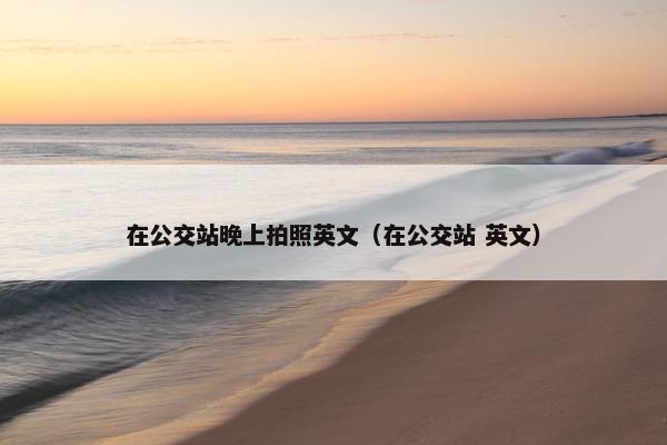 在公交站晚上拍照英文（在公交站 英文）