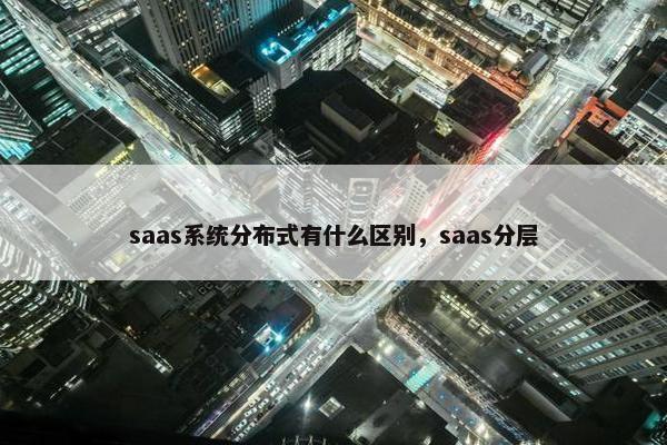 saas系统分布式有什么区别，saas分层
