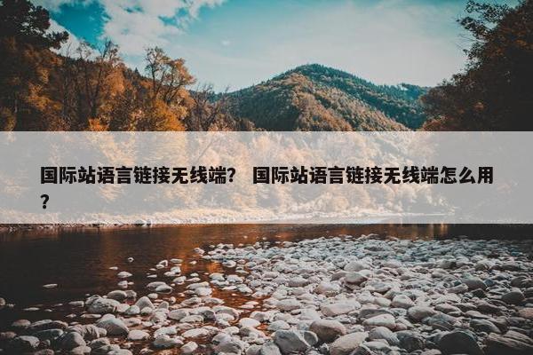 国际站语言链接无线端？ 国际站语言链接无线端怎么用？