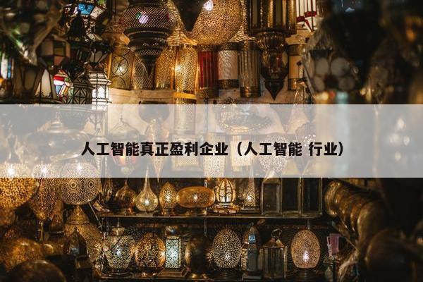 人工智能真正盈利企业（人工智能 行业）