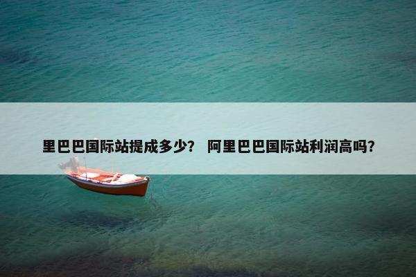里巴巴国际站提成多少？ 阿里巴巴国际站利润高吗？
