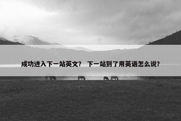 成功进入下一站英文？ 下一站到了用英语怎么说？
