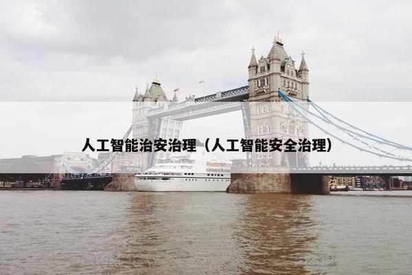 人工智能治安治理（人工智能安全治理）