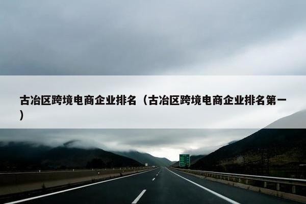 古冶区跨境电商企业排名（古冶区跨境电商企业排名第一）