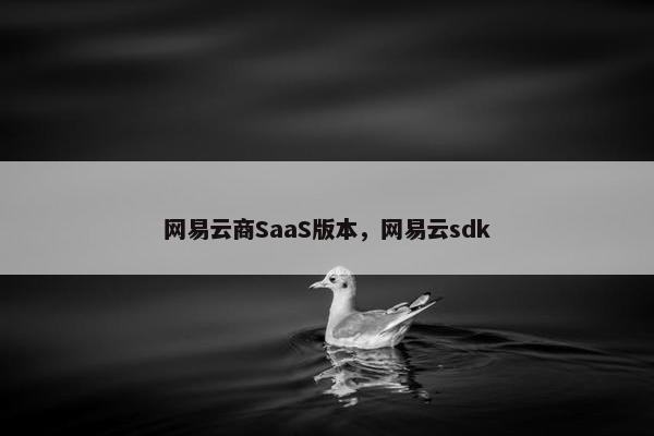 网易云商SaaS版本，网易云sdk