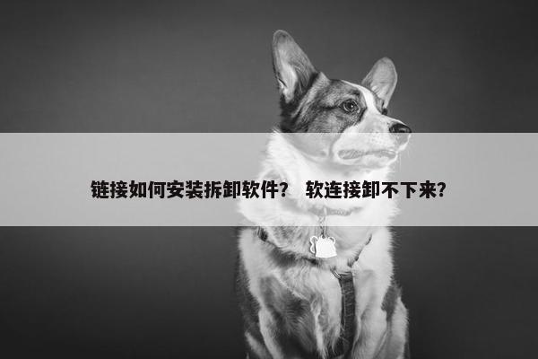 链接如何安装拆卸软件？ 软连接卸不下来？