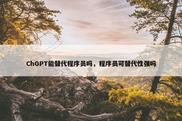 ChGPT能替代程序员吗，程序员可替代性强吗