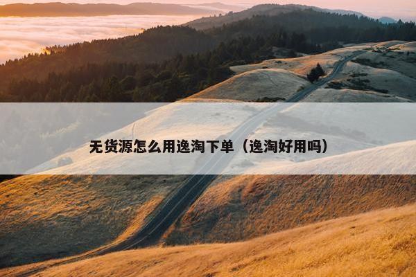 无货源怎么用逸淘下单（逸淘好用吗）