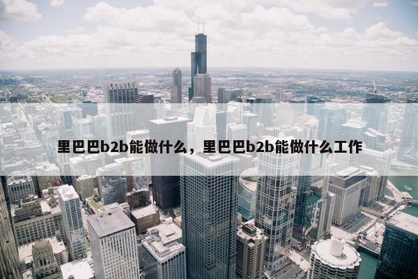 里巴巴b2b能做什么，里巴巴b2b能做什么工作