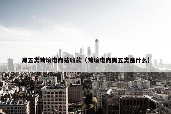 黑五类跨境电商站收款（跨境电商黑五类是什么）