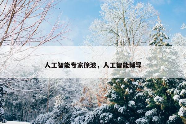 人工智能专家徐波,人工智能博导 人工智能专家徐波,人工智能博导