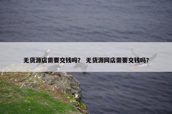 无货源店需要交钱吗？ 无货源网店需要交钱吗？