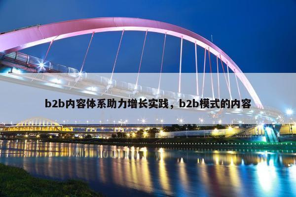 b2b内容体系助力增长实践，b2b模式的内容