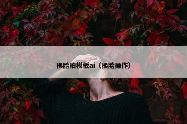 换脸拍模板ai（换脸操作）