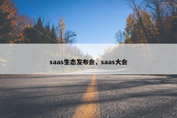 saas生态发布会，saas大会