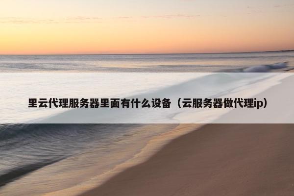 里云代理服务器里面有什么设备（云服务器做代理ip）