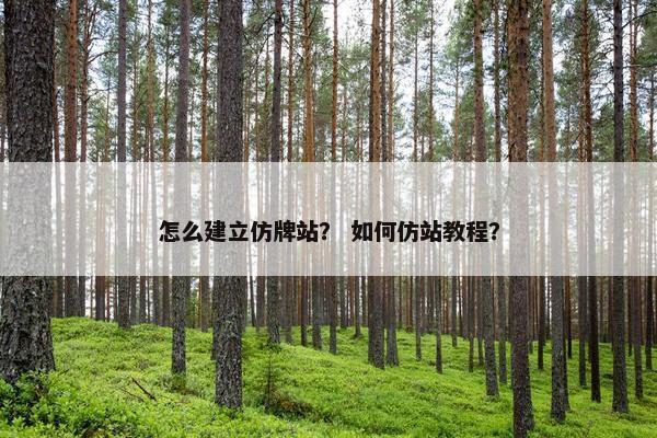 怎么建立仿牌站？ 如何仿站教程？