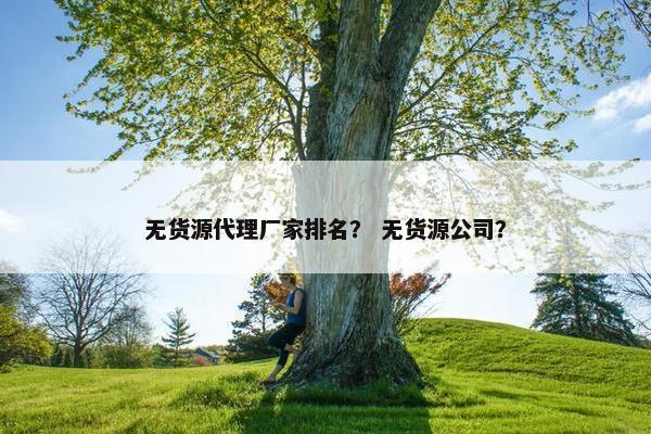 无货源代理厂家排名？ 无货源公司？