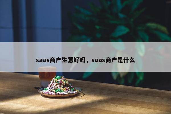 saas商户生意好吗，saas商户是什么