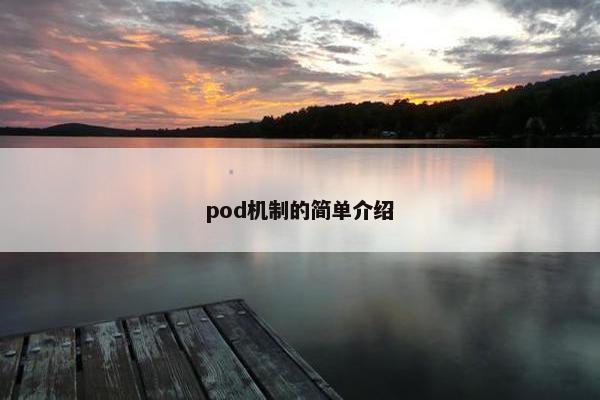 pod机制的简单介绍