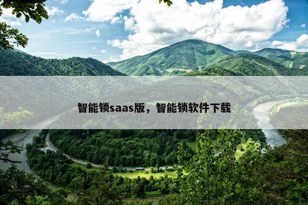 智能锁saas版，智能锁软件下载
