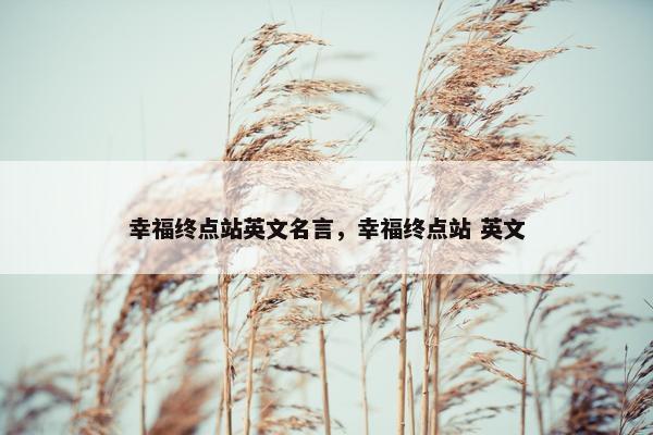 幸福终点站英文名言，幸福终点站 英文